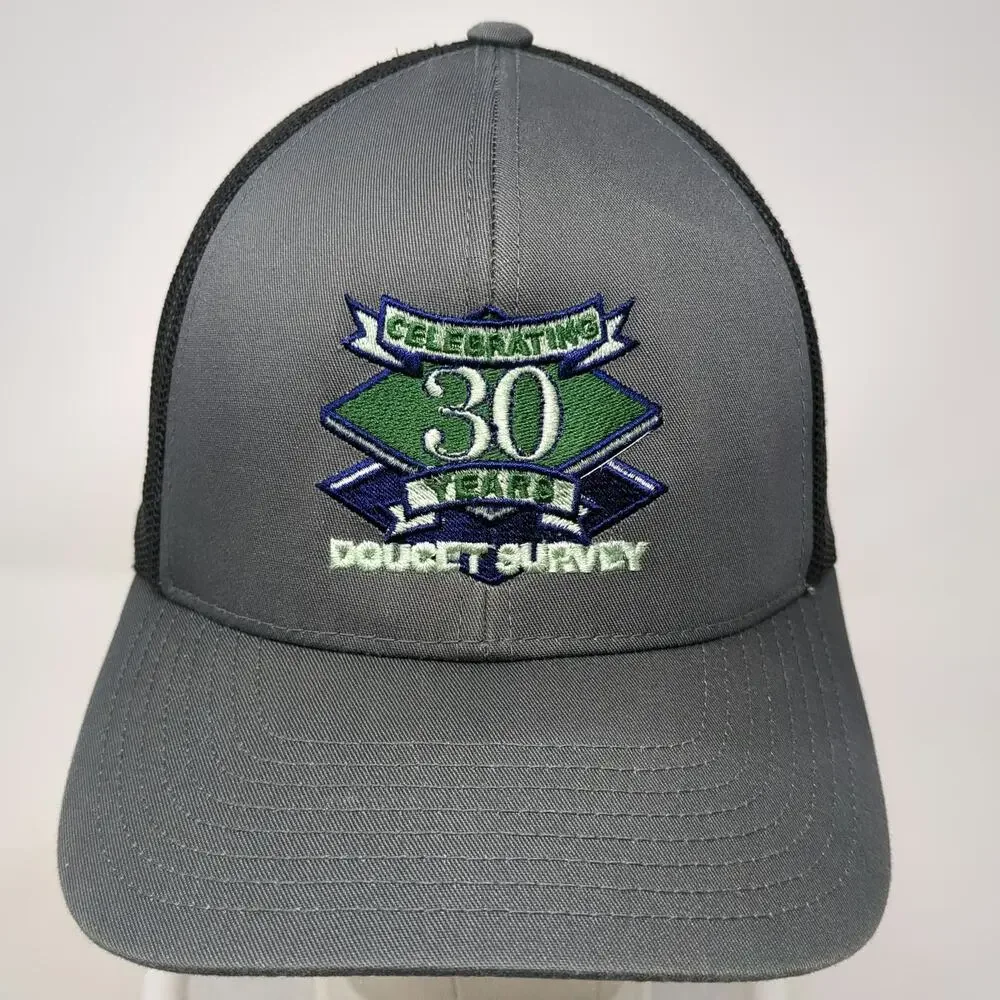 Pacific Headwear Trucker Hat Gray One Size 30 Year Anniversary Doucet Survey